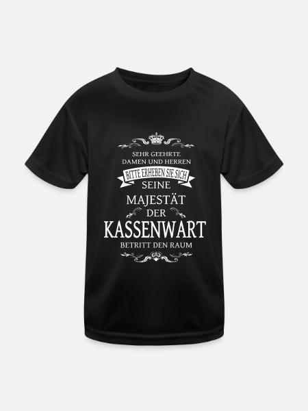 Seine Majestät der Kassenwart aus dem Verein Shirt - Kinder Funktions-T-Shirt - Schwarz - Vorne