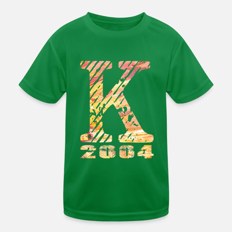 K 2004 Nom Année de naissance Cadeau T-shirt sport Enfant