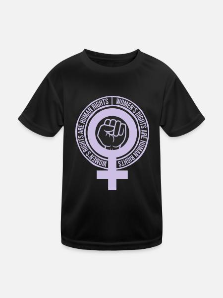 womens rights feminist quote - Kids Functional T-Shirt - black