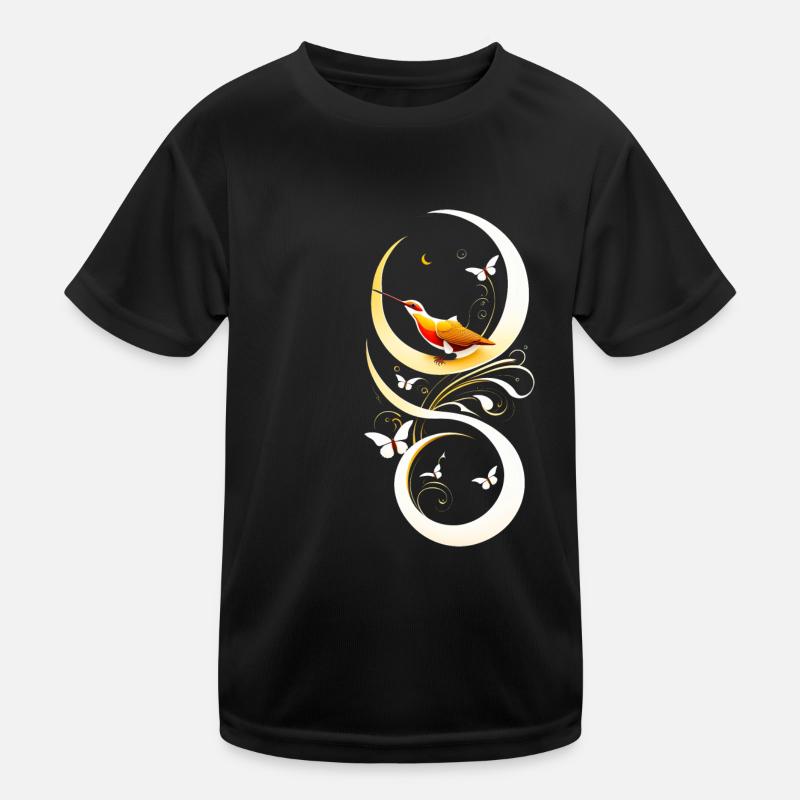 Kolibri und Schmetterlinge Kinder Funktions-T-Shirt