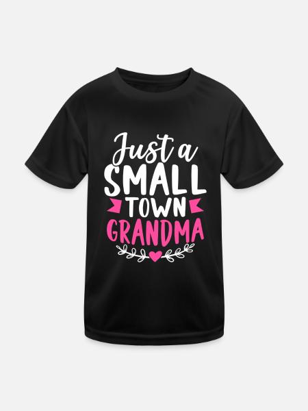 Juste une petite ville Grand-mère Village Petite ville - T-shirt sport Enfant - noir - Devant