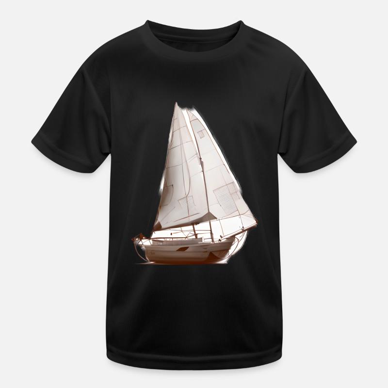 Sailing Ship Sailing Sailing Sailing Sailing Sailboat Kids Functional T-Shirt