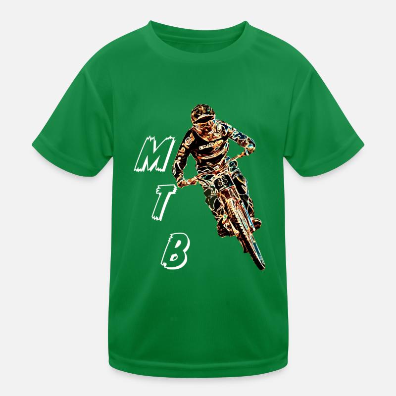MTB MTB bergab Kinder Funktions-T-Shirt