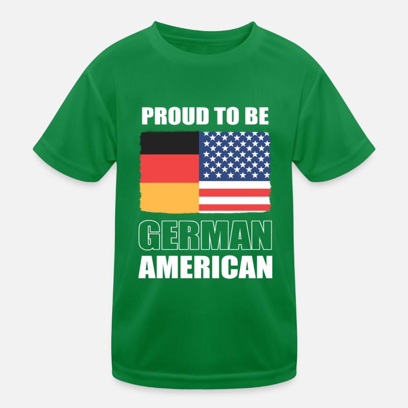 Amerikanisch Deutsch Kinder Funktions-T-Shirt