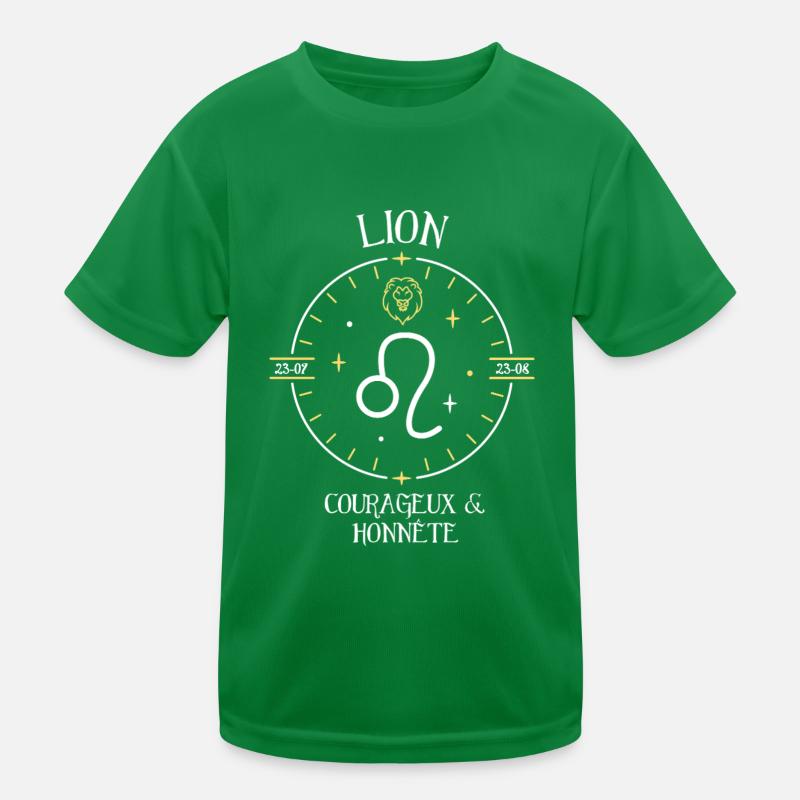 Du signe du Lion - Courageux et honnête T-shirt sport Enfant