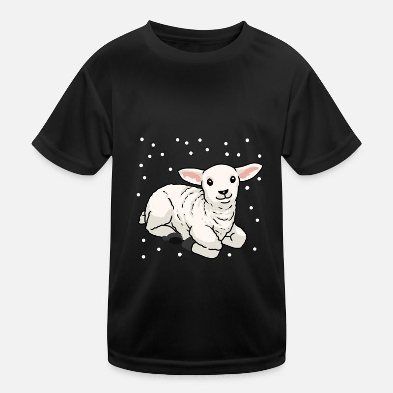 Baby Lamb Sheep Happy Easter Snow Sheep Kids Functional T-Shirt