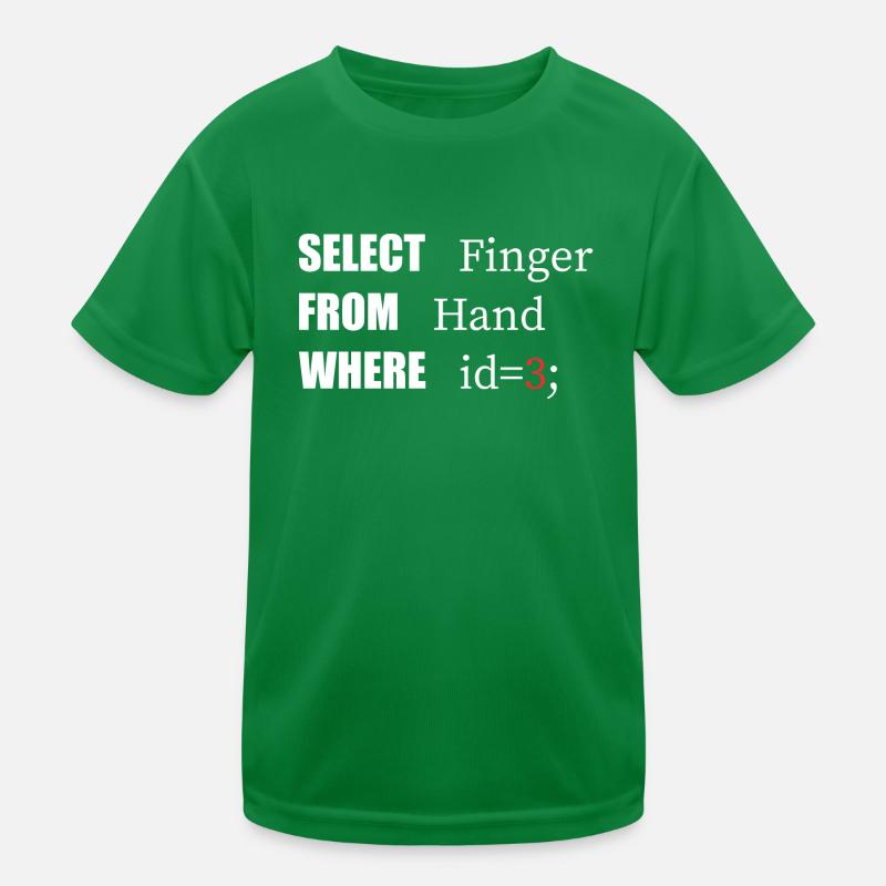 Handauswahl Finger, Lustiger Code. Programmierer-Sprache Kinder Funktions-T-Shirt