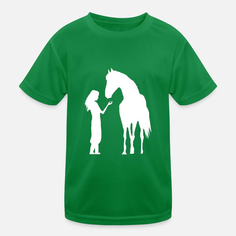 Pferd Pony Einhorn Pferdemädchen Kinder Funktions-T-Shirt