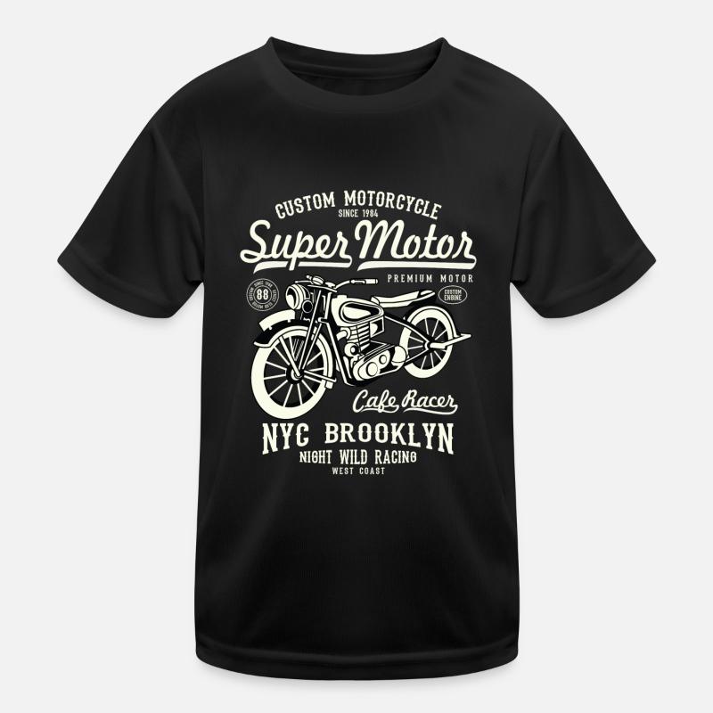 Super Motor - Motorrad Kinder Funktions-T-Shirt