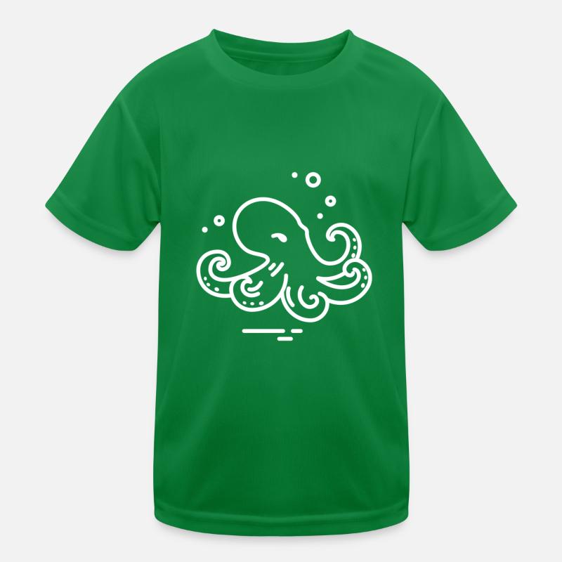 Oktopus Kinder Funktions-T-Shirt