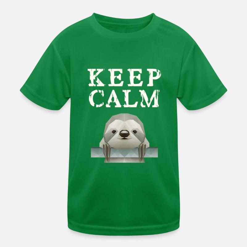 Keep Calm Sloth Kids Functional T-Shirt