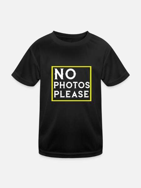 No photo please - gift - funny - photography - Kids Functional T-Shirt - black