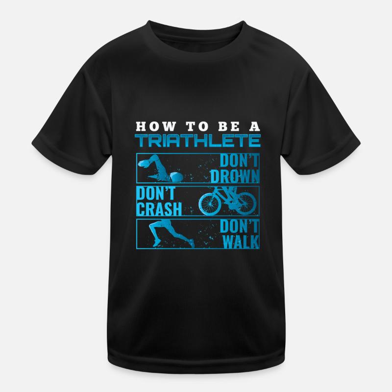 Triathlon Tshirt Geschenk Evolution Männer Kinder Funktions-T-Shirt