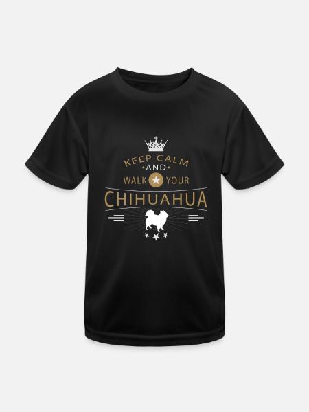 Chihuahua Shirt - Kinder Funktions-T-Shirt - Schwarz