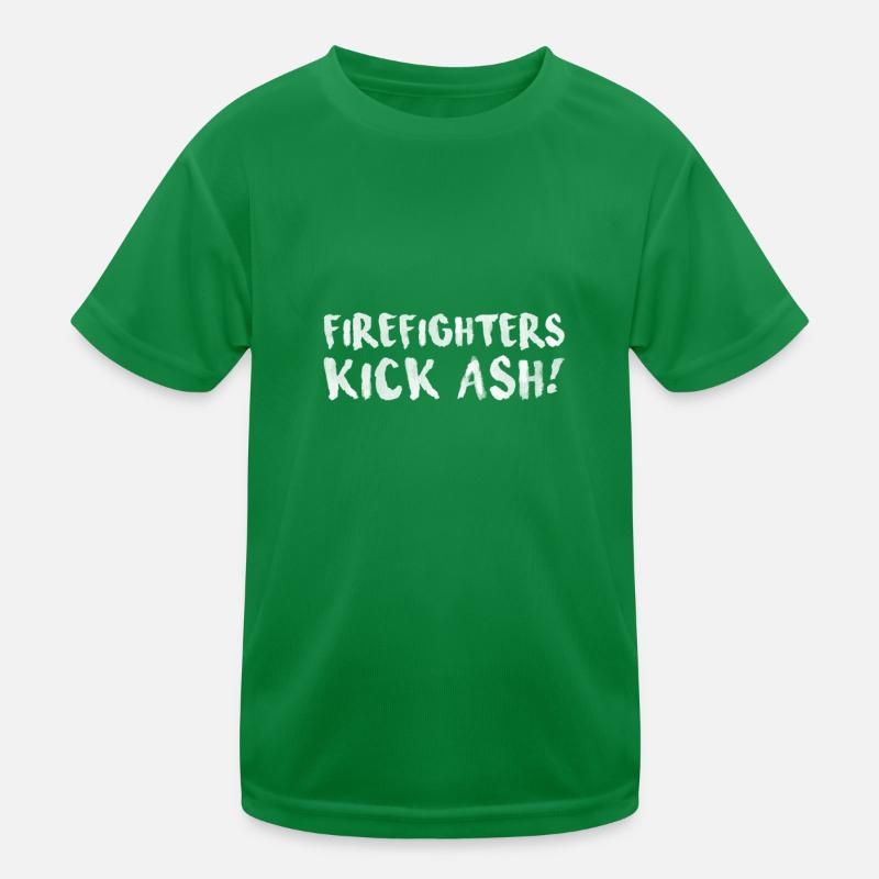 Kicking Ash gift for Firefighter Kids Functional T-Shirt