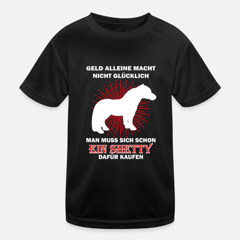 Shetty Shetland pony - Kids Functional T-Shirt - black