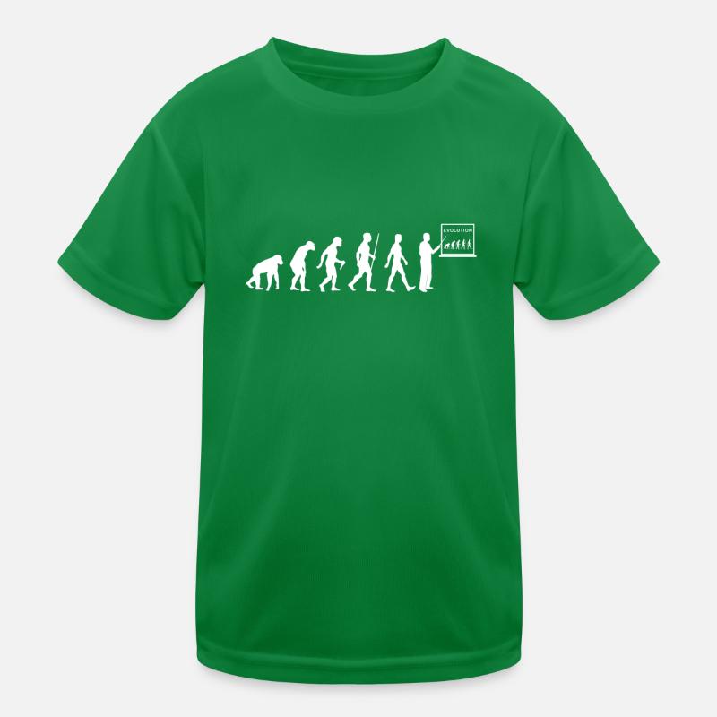 Lehrer Evolution Lehrerin Professor Professorin Kinder Funktions-T-Shirt