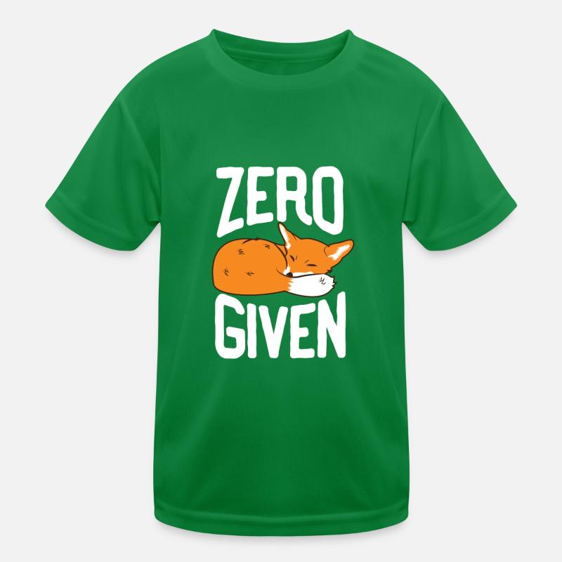 Zero Fox Given Funny T-Shirt Gift Fox Kids Functional T-Shirt