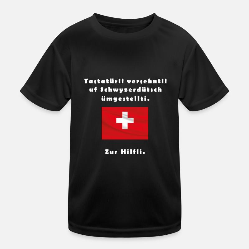 Schweizerdeutsch Kinder Funktions-T-Shirt