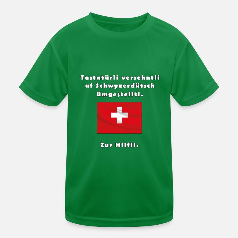 Schweizerdeutsch Kinder Funktions-T-Shirt