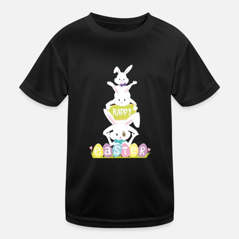 Happy eastern - Kids Functional T-Shirt - black