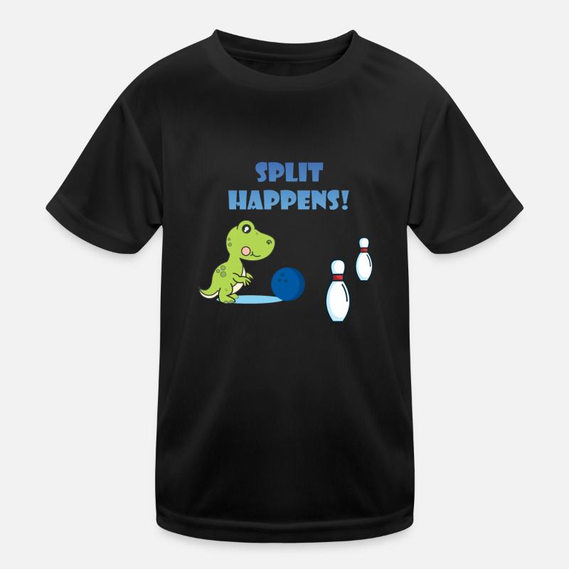 Split arrive Dino Trex T-Rex Bowling T-shirt T-shirt sport Enfant