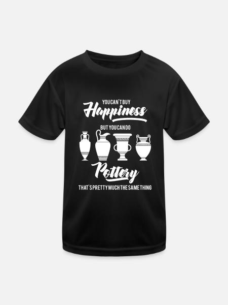 Töpferei - Töpfern - Töpferin - Töpfer - Glück - Kinder Funktions-T-Shirt - Schwarz