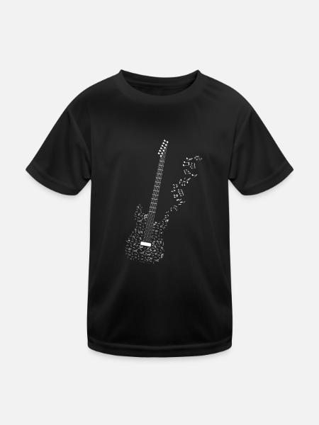 Gift Note Guitarist Guitar Electric Guitar Electric Guitar - Kids Functional T-Shirt - black