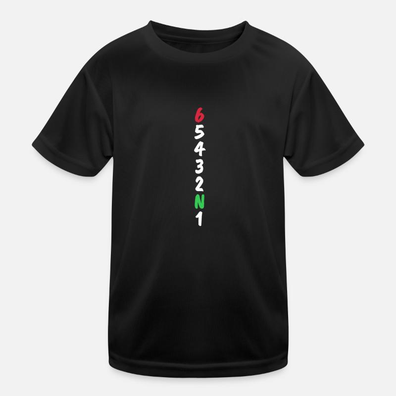 1N23456 Motorcycle Gear Shift Racing Gift Kids Functional T-Shirt