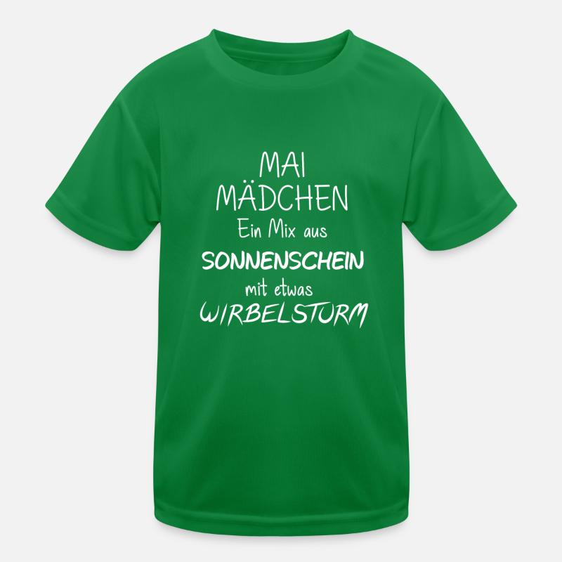 Mai Mädchen Spruch Geburtstag Geschenk Kinder Funktions-T-Shirt