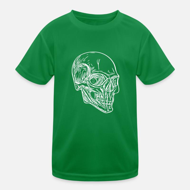 Skull Bone Halloween Skull Kids Functional T-Shirt