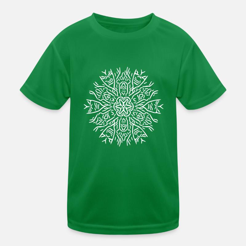 Mandala Flower Lines Abstract Shape Pattern T-shirt sport Enfant