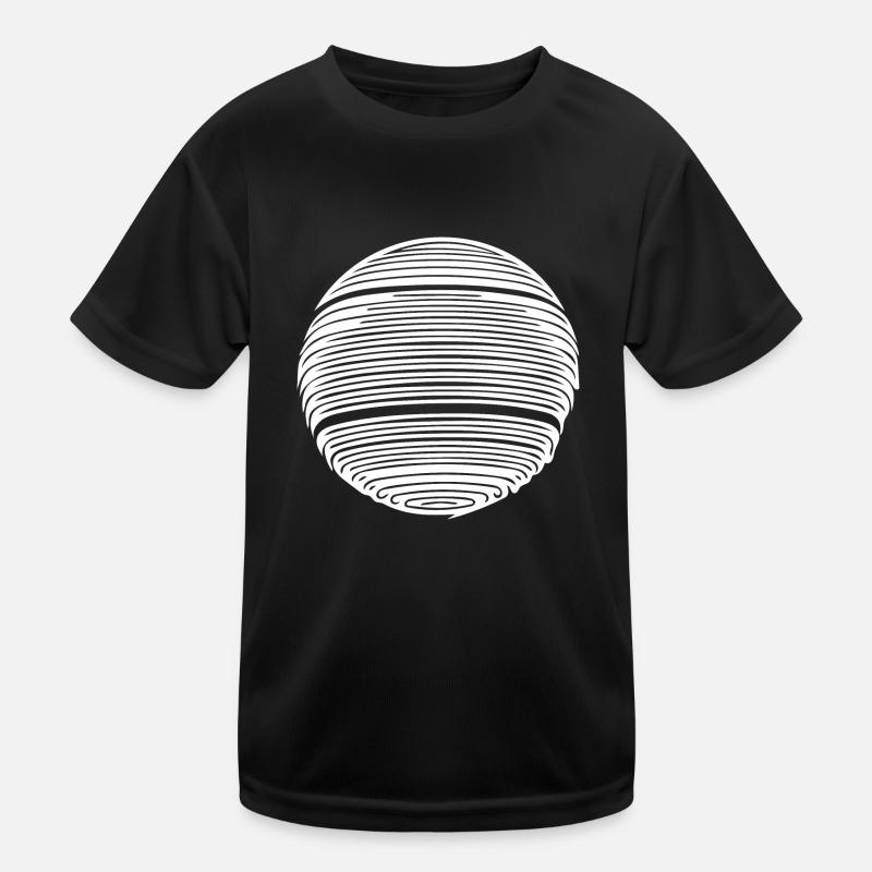 Sphère de planète géométrique avec rayures T-shirt sport Enfant