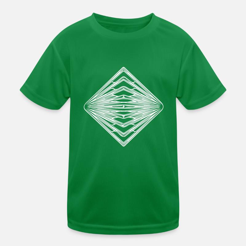 Geometric Vintage Triangle Pattern Kids Functional T-Shirt