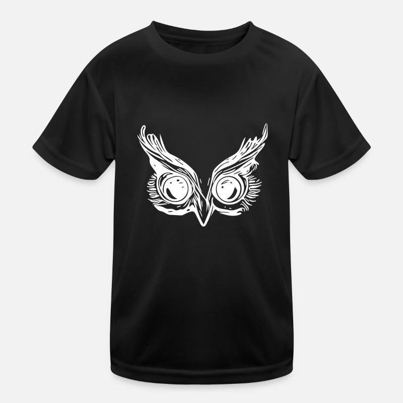 Süsse Eule Augen - Kauz Schnabel Kinder Funktions-T-Shirt