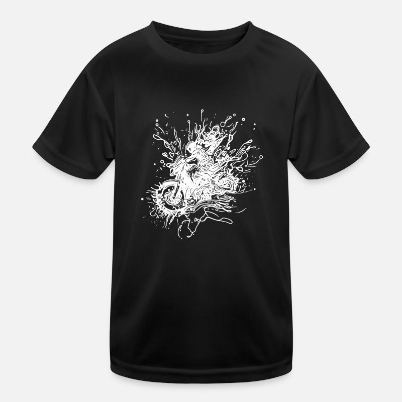 Rennsport Motorrad Tattoo Splash Style Kinder Funktions-T-Shirt