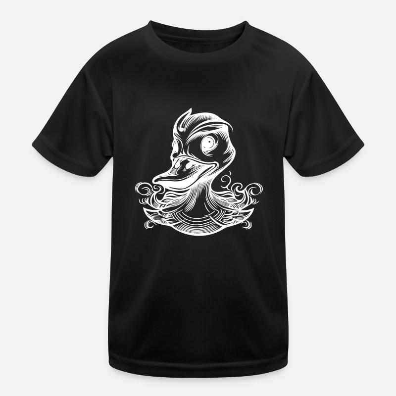 Funny duck with a big beak Kids Functional T-Shirt