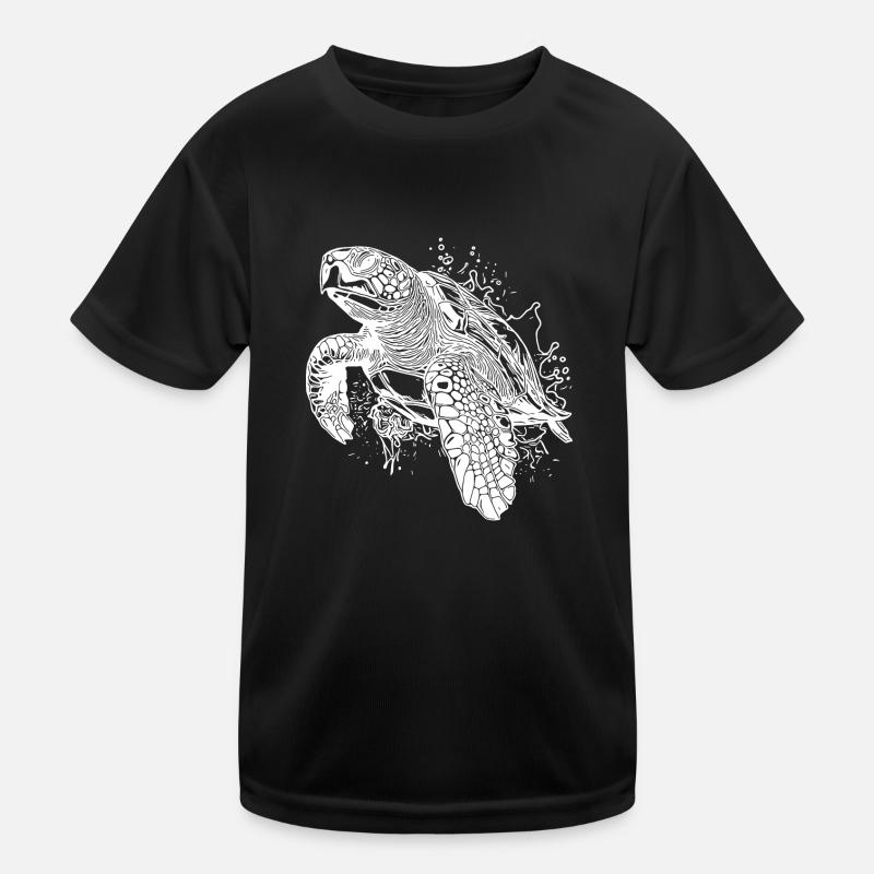 Elegant Diving Turtles for Divers Kids Functional T-Shirt