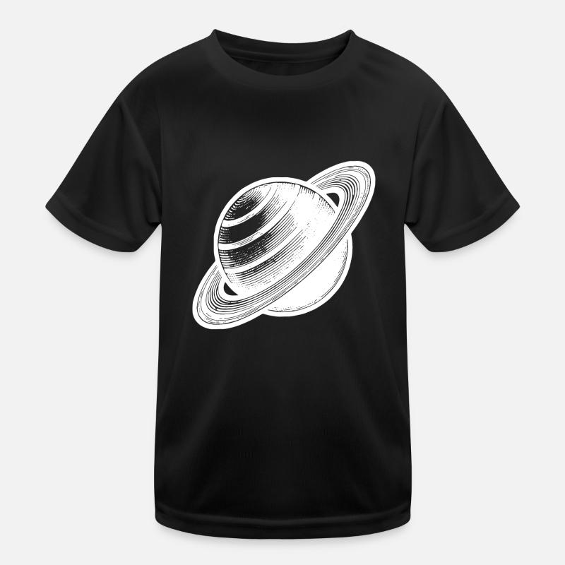 Planète aux anneaux Saturne avec système d’anneaux dans le système solaire T-shirt sport Enfant