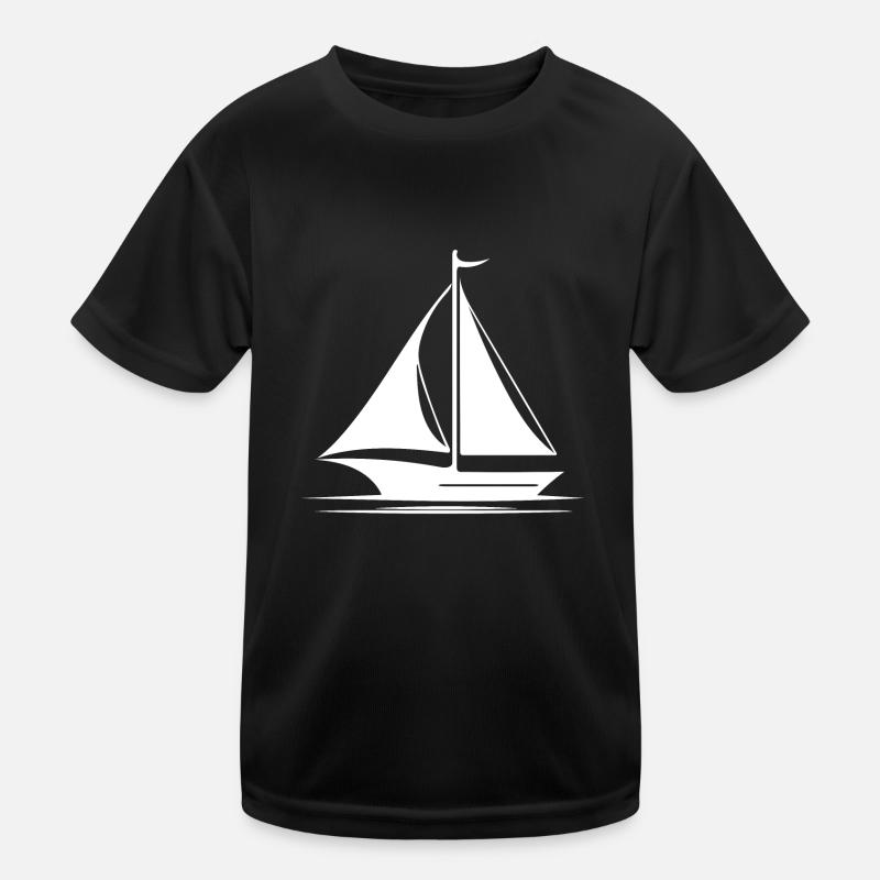 Élégant voilier à voiles déployées T-shirt sport Enfant