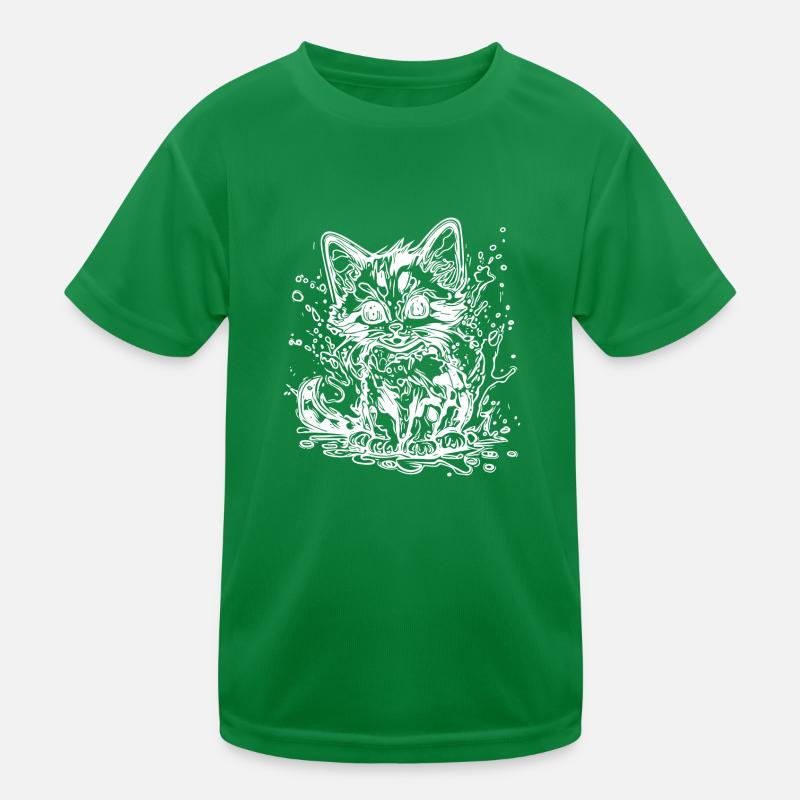 Chat câlin mignon dans le style de tatouage graffiti T-shirt sport Enfant