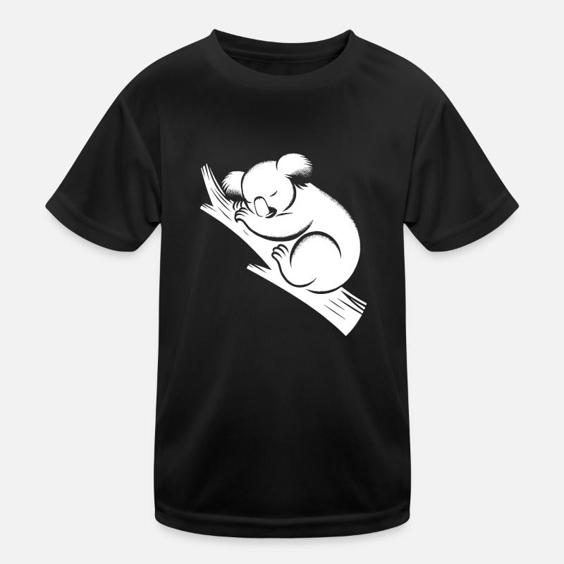 Schlafender Koala auf einem Ast Kinder Funktions-T-Shirt