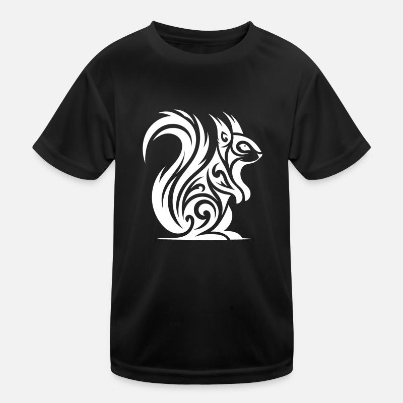 Niedliches Eichhörnchen in Tattoo Style Kinder Funktions-T-Shirt