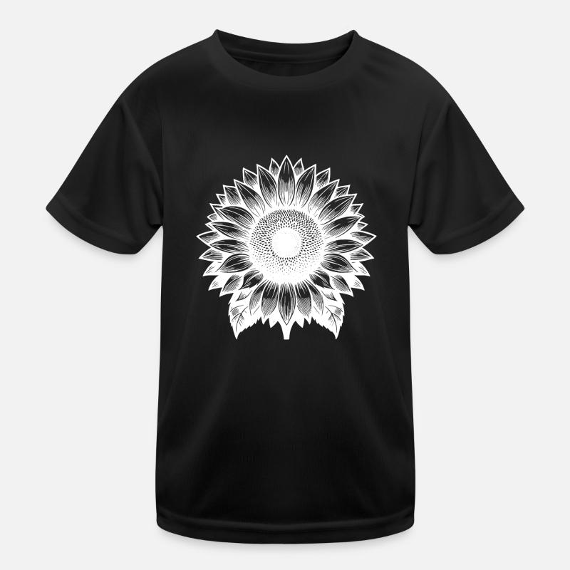Large Blooming Sunflower Kids Functional T-Shirt
