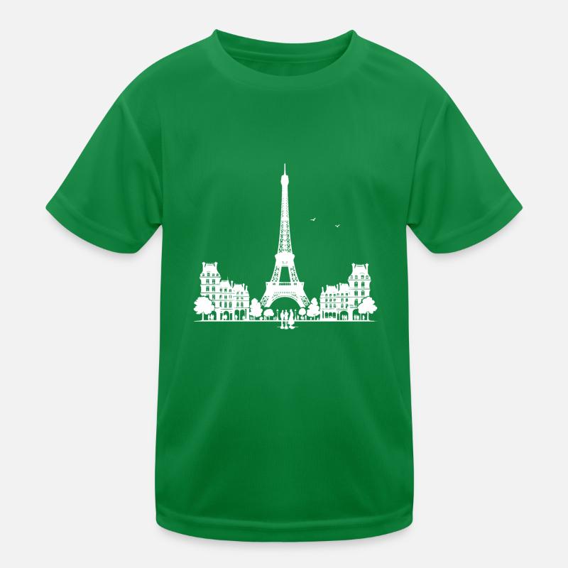 Frankreich Romantisches Paris Eifelturm Aussicht Kinder Funktions-T-Shirt