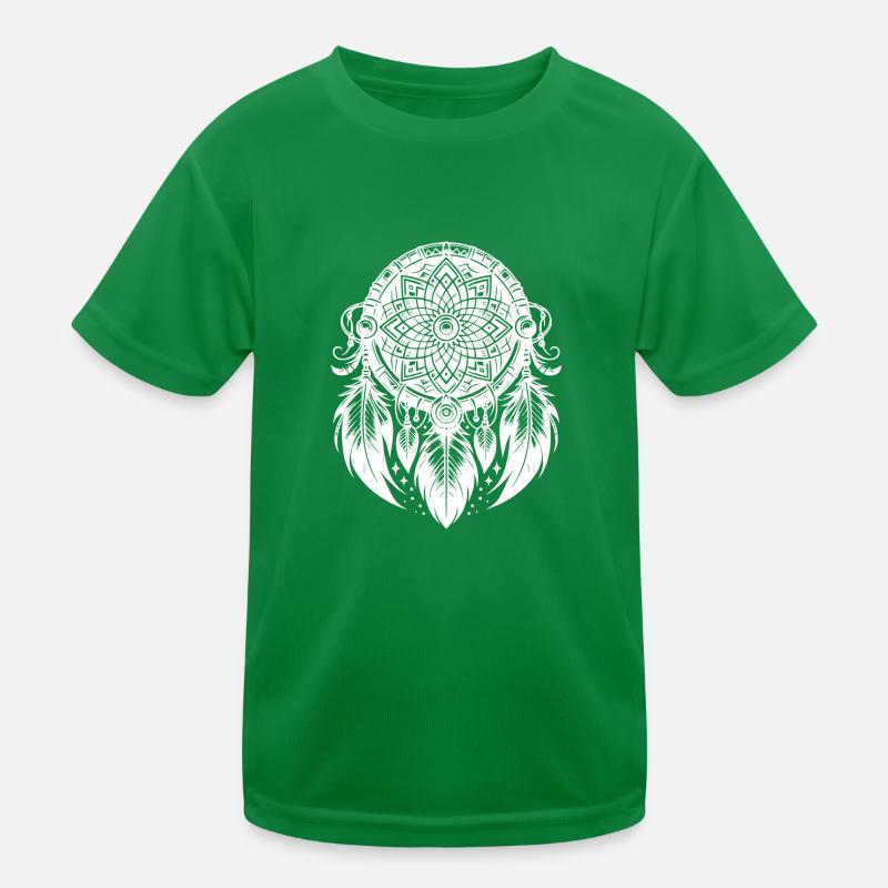 Old Dreamcatcher Cult Object Feather Style Kids Functional T-Shirt