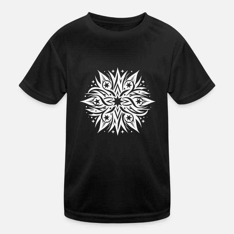 Fancy Stars Composition Tattoo Style Kids Functional T-Shirt