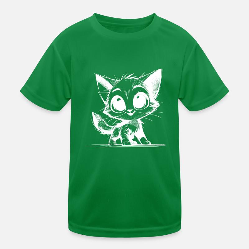 Chat mignon bébé dessin au crayon T-shirt sport Enfant