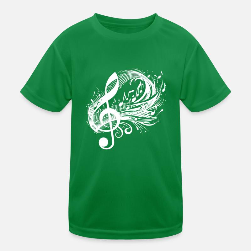 Les notes de musique tourbillonnent avec la clé T-shirt sport Enfant