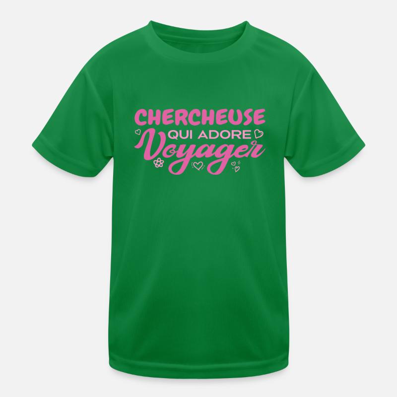 Chercheuse globe-trotteuse passionnée de voyages T-shirt sport Enfant